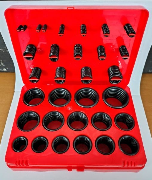 KIT ORING POLEGADAS 382 PCS/BOX 5A RED